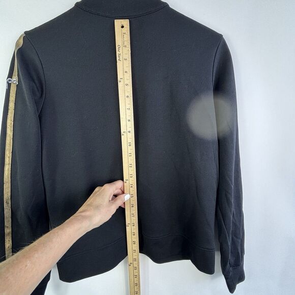 Izod Movement Womens Track Jacket Petite L black full zip Pickleball preppy Golf - Picture 15 of 16